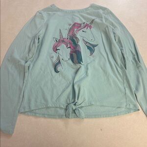 Jumping Beans Unicorn Long Sleeve Shirt - Light Green 🐯